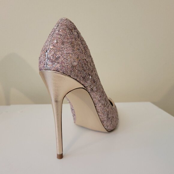 Steve Madden | Daisie Pink Glitter Heel, Size 9 - Picture 7 of 16